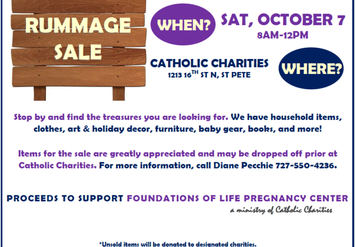 Foundations of Life Pregnancy Center Rummage Sales
